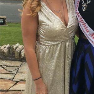 Gold Shimmer Maxi Dress